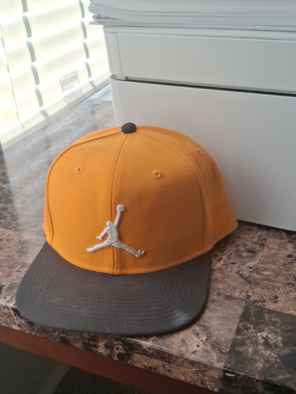 Jordan Two-Tone Snapback Hat - Mustard & Charcoal